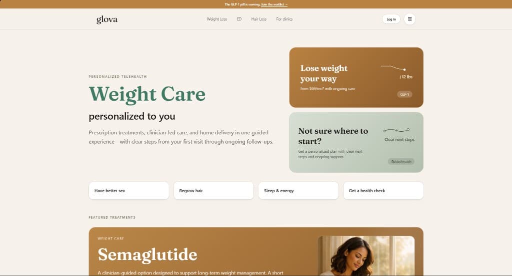 Glova — Telehealth platform preview