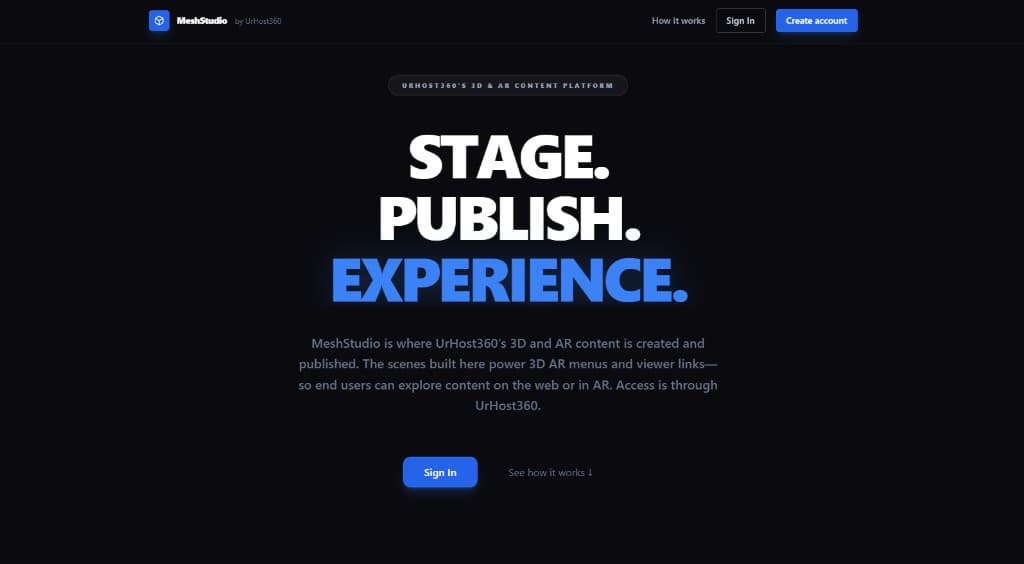 UrHost360 Mesh Studio preview